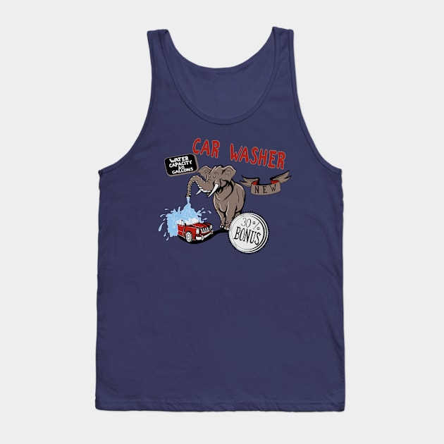 Elephant Car Wash Tank Top by Tpixx